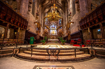 Amazing gothic cathedral of Santa Maria de Majorica in Palma.