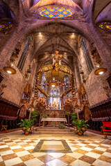 Obraz premium Amazing gothic cathedral of Santa Maria de Majorica in Palma.