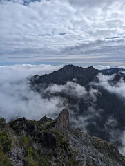clouds over the mountain