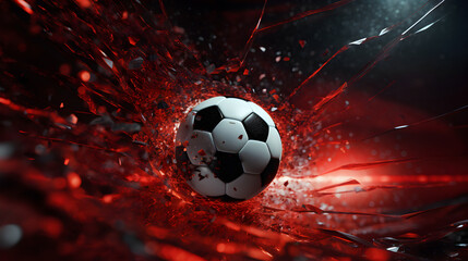 soccer ball in a background