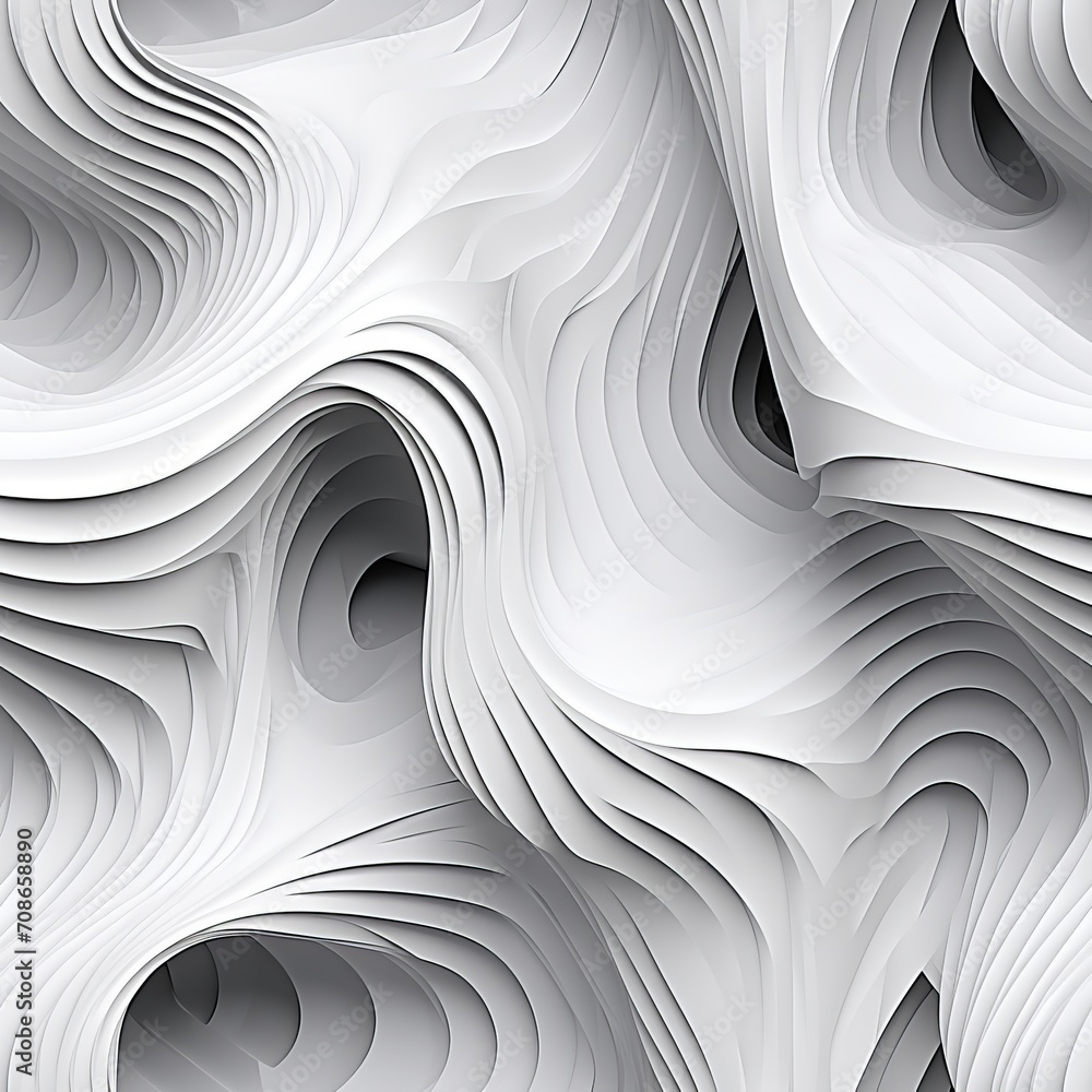 Poster elegant monochrome white seamless wave texture pattern background for creative design projects