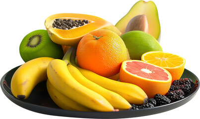 fresh vegetables and fruit isolated