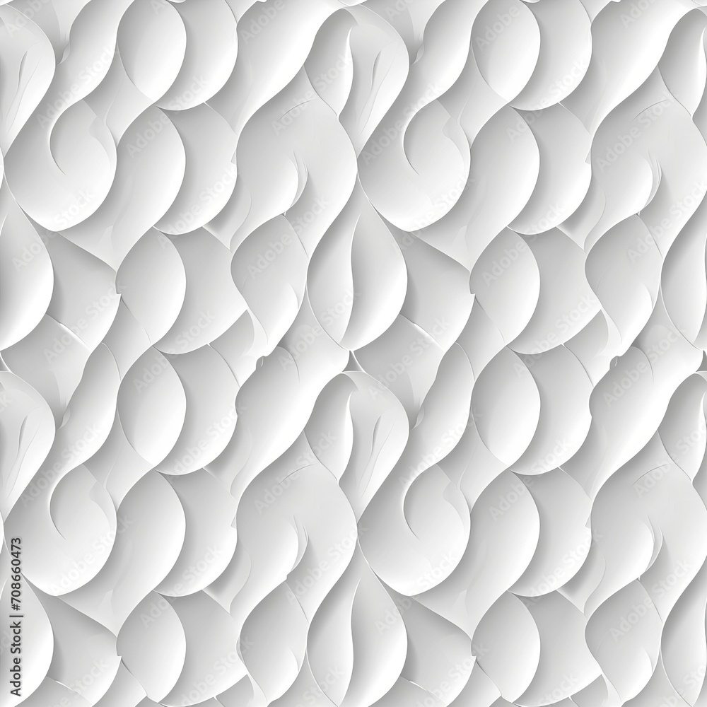 Aufkleber elegant monochrome white seamless wave texture pattern background for design projects