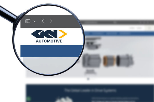 KYIV, UKRAINE - 13 January 2024: Illustrative Editorial of GKN website homepage. GKN logo visible on display screen.