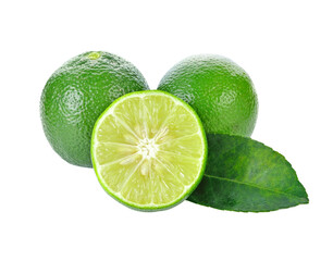 Fresh lime and slice transparent png