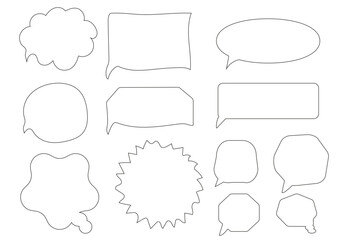 set of speech bubbles
