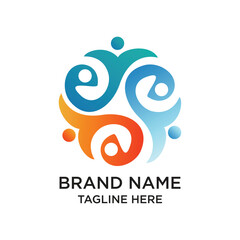 Brand name logo design simple concept Premium Vector - obrazy, fototapety, plakaty
