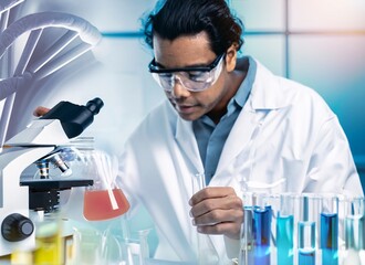 Fototapeta premium in the laboratory for DNA research 