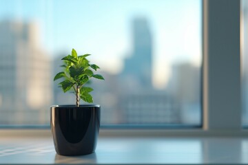 Petite Pot Elegance on colorful background JPG AI generated