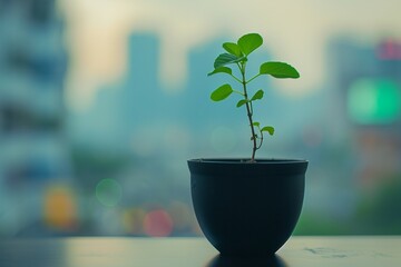 Miniature Greenery Charm on colorful background JPG AI generated