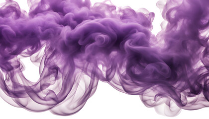 purple Transparent smoke isolated on white and transparent background