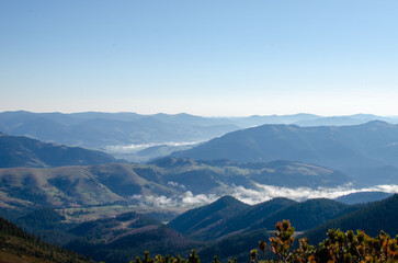 view of the mountains