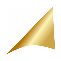 Golden page corner, golden folded paper