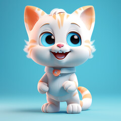 3d rendered photo of cartoonish character element and object made with generative AI