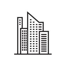 Office Building Line Icon