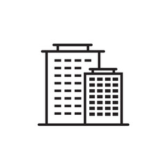 Office Building Line Icon