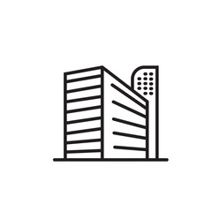 Office Building Line Icon