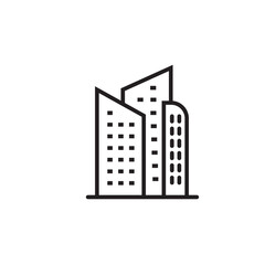 Office Building Line Icon