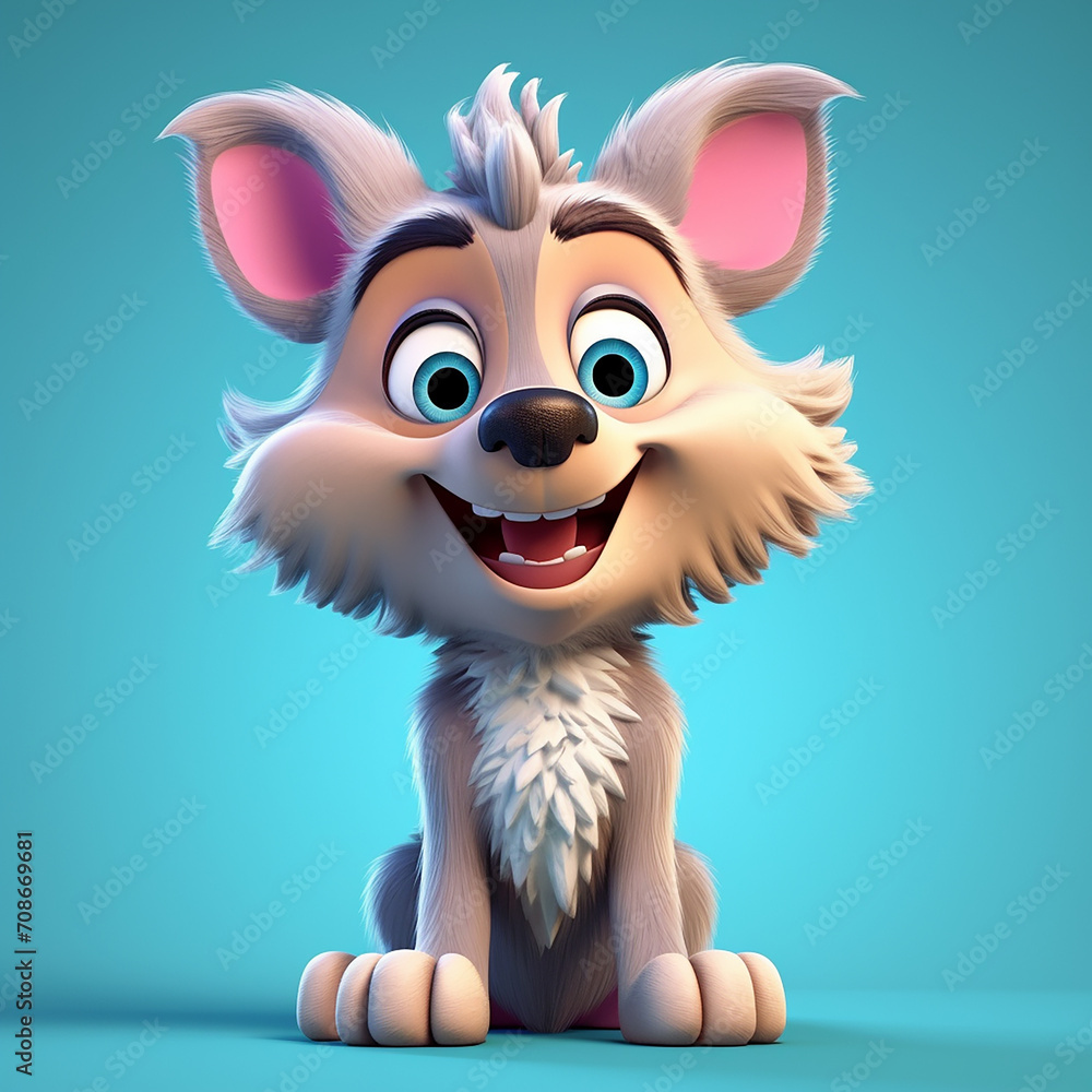 Aufkleber a 3d rendered photo of cartoonish character element design made with generative ai