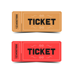 Narrow shape tickets, retro