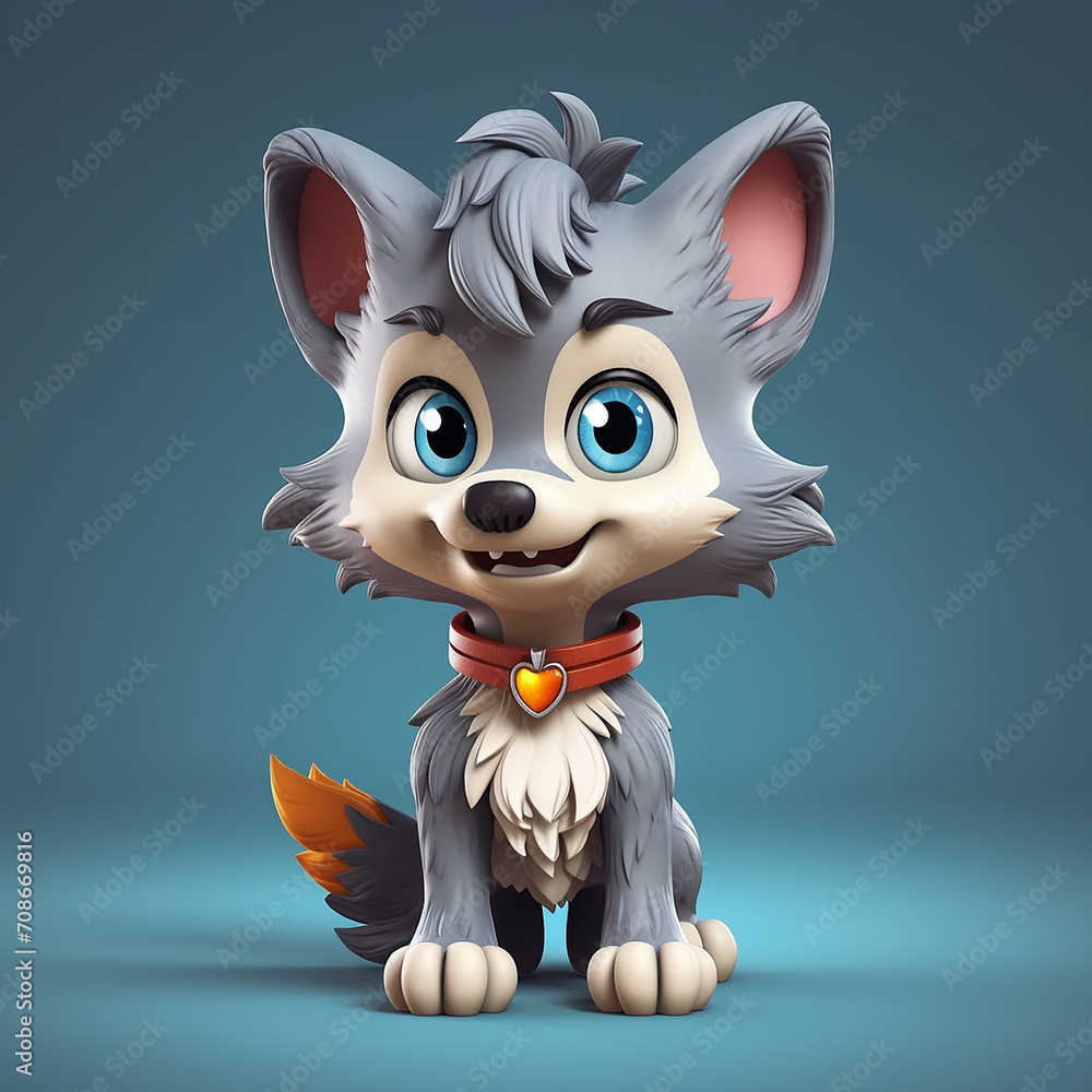 Aufkleber a 3d rendered photo of cartoonish character element design made with generative ai