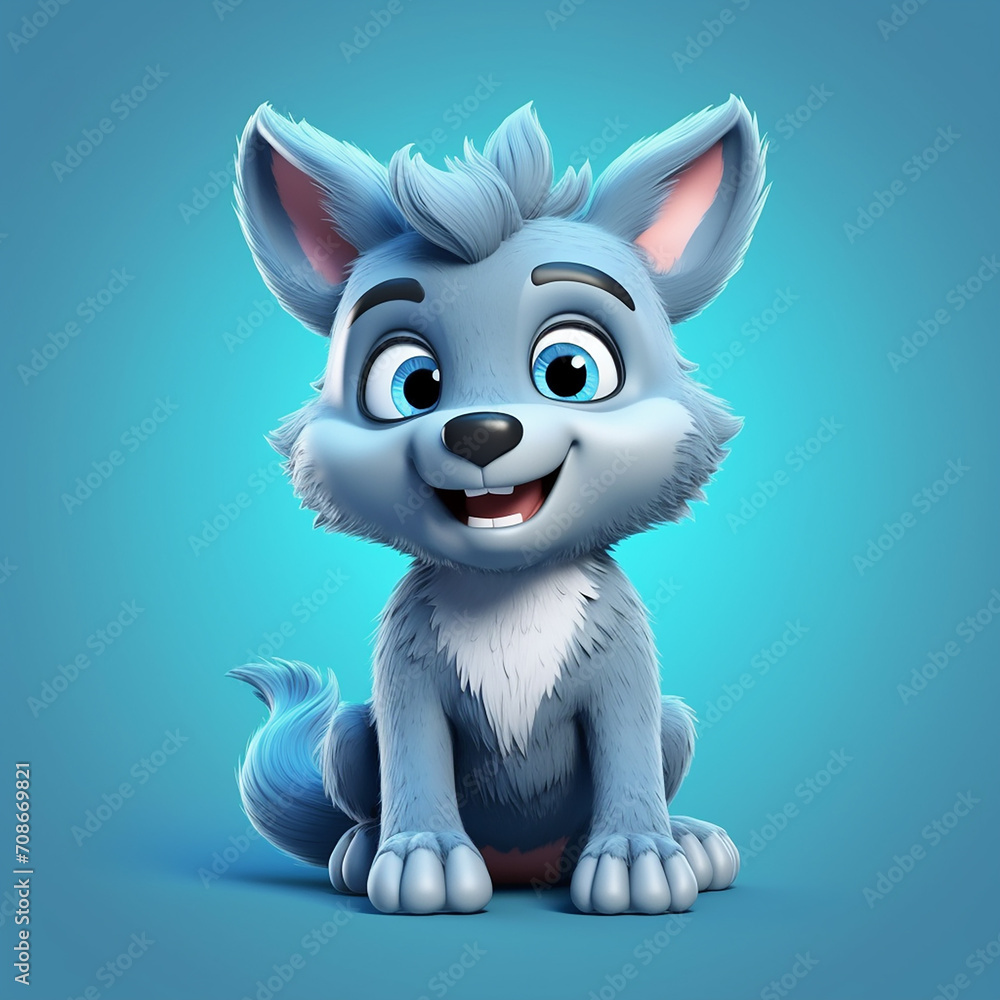Aufkleber a 3d rendered photo of cartoonish character element design made with generative ai