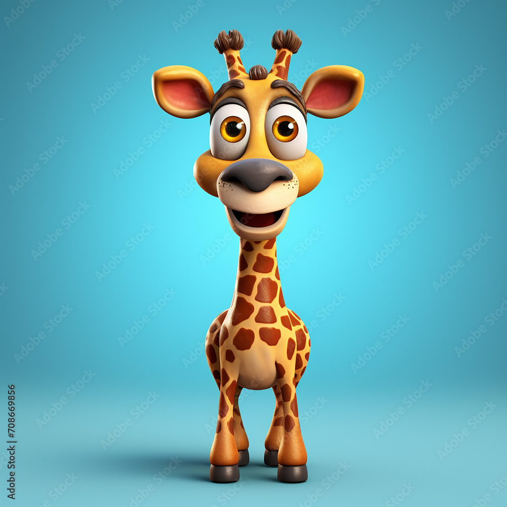 Aufkleber a 3d rendered photo of cartoonish character element design made with generative ai