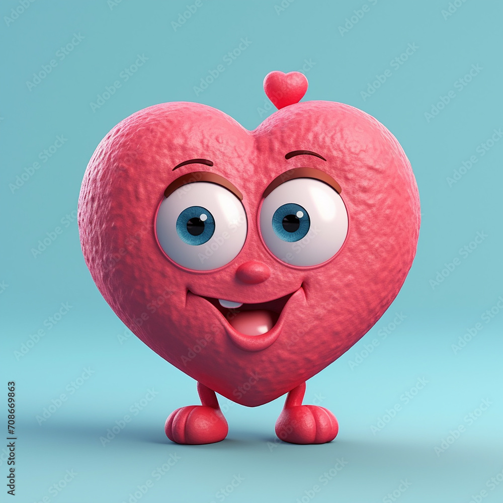 Aufkleber a 3d rendered photo of cartoonish character element design made with generative ai