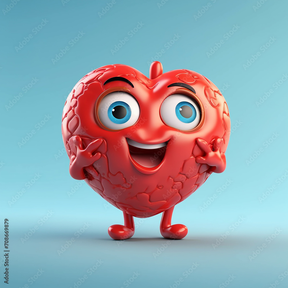 Aufkleber a 3d rendered photo of cartoonish character element design made with generative ai