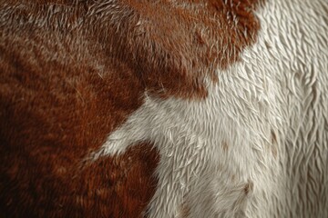 A detailed view of a brown and white cow. Can be used for agricultural or farming-related projects