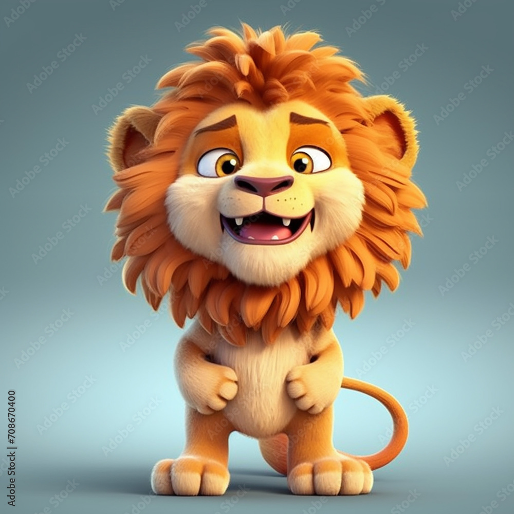 Aufkleber a 3d rendered photo of cartoonish character element design made with generative ai