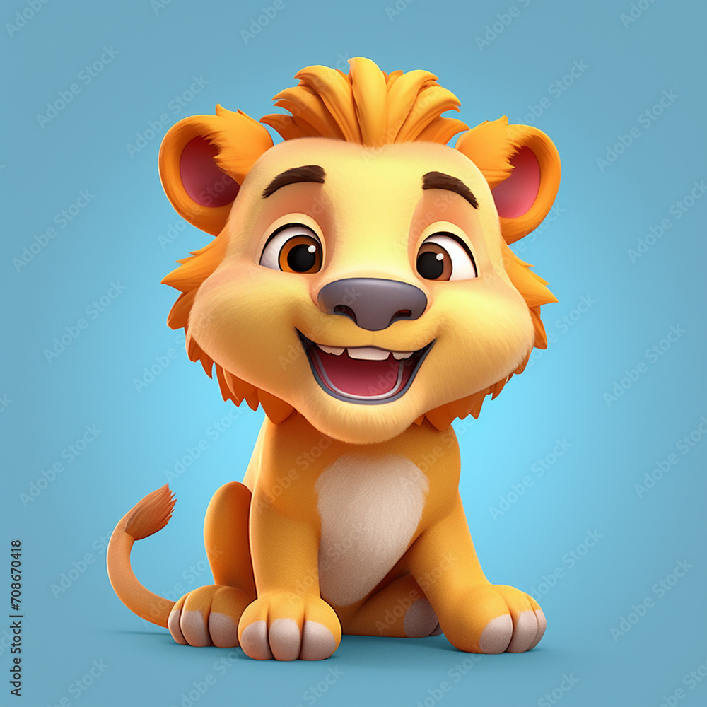 Aufkleber a 3d rendered photo of cartoonish character element design made with generative ai