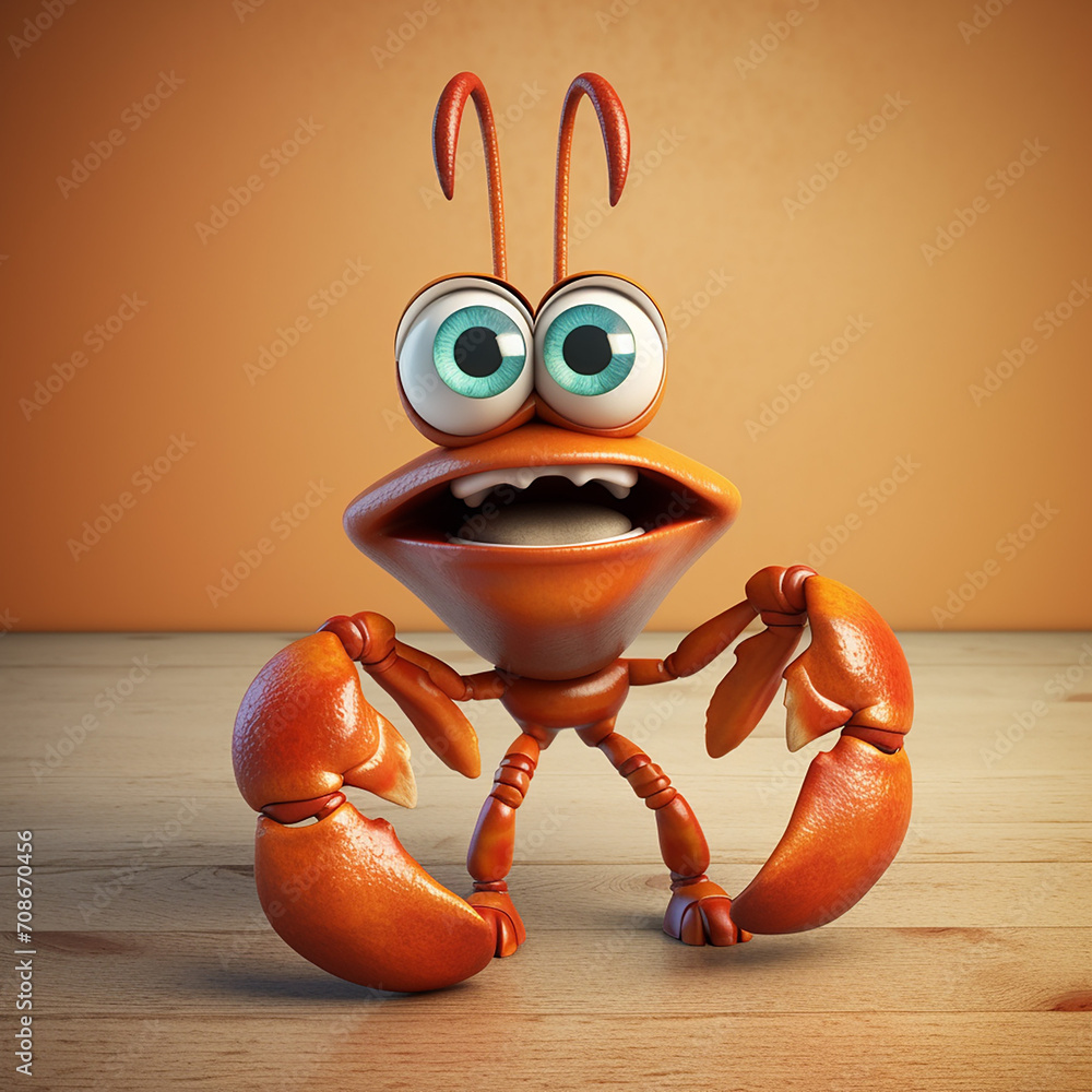 Aufkleber a 3d rendered photo of cartoonish character element design made with generative ai