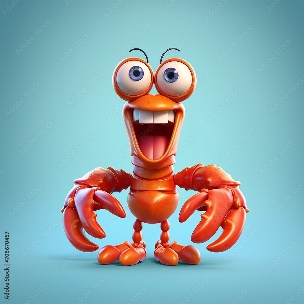 Aufkleber a 3d rendered photo of cartoonish character element design made with generative ai