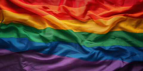 Abstract Banner Celebrating Diversity and Inclusion during Gay Lesbian Pride Month, Featuring the Vibrant Colors of the LGBT Community's Rainbow Flag Inclusive Radiance