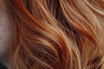 Naklejka premium A close-up shot of a woman with vibrant red hair. Perfect for beauty, fashion, or portrait concepts