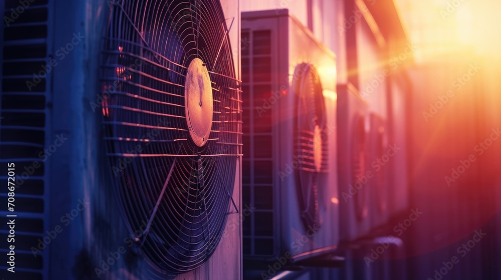 Aufkleber two air conditioners placed side by side. ideal for cooling large spaces