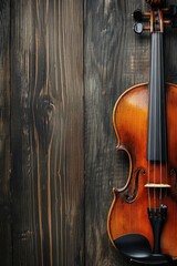 Fototapeta na wymiar Violin Concert advertisment background with copy space