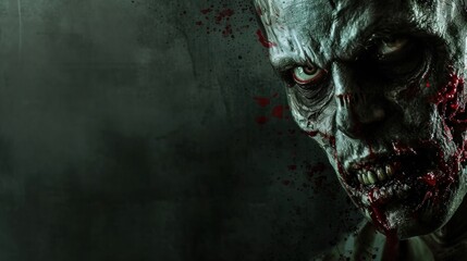 Zombie party advertisment background with copy space