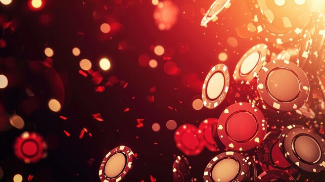 red casino background with copy space