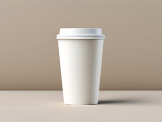 3D Blank Paper Large Coffee Cup Mockup 