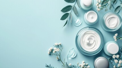 skin care advertisment background with copy space