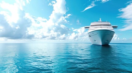 sea ​​cruise advertisment background with copy space