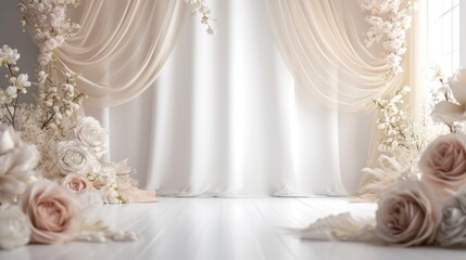 Wedding agency advertisment background with copy space