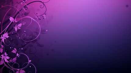 complete purple background, some design is made on one side , space is left for text  - Generative AI