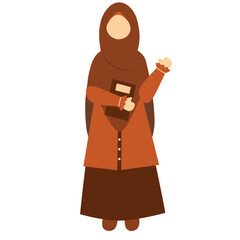 Muslimah Teacher Illustration