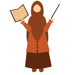 Muslimah Teacher Illustration