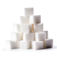 sugar cubes isolated on white