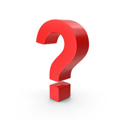 red question mark 3d