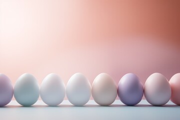 Colorful easter eggs on pastel background. Happy easter concept. copy space